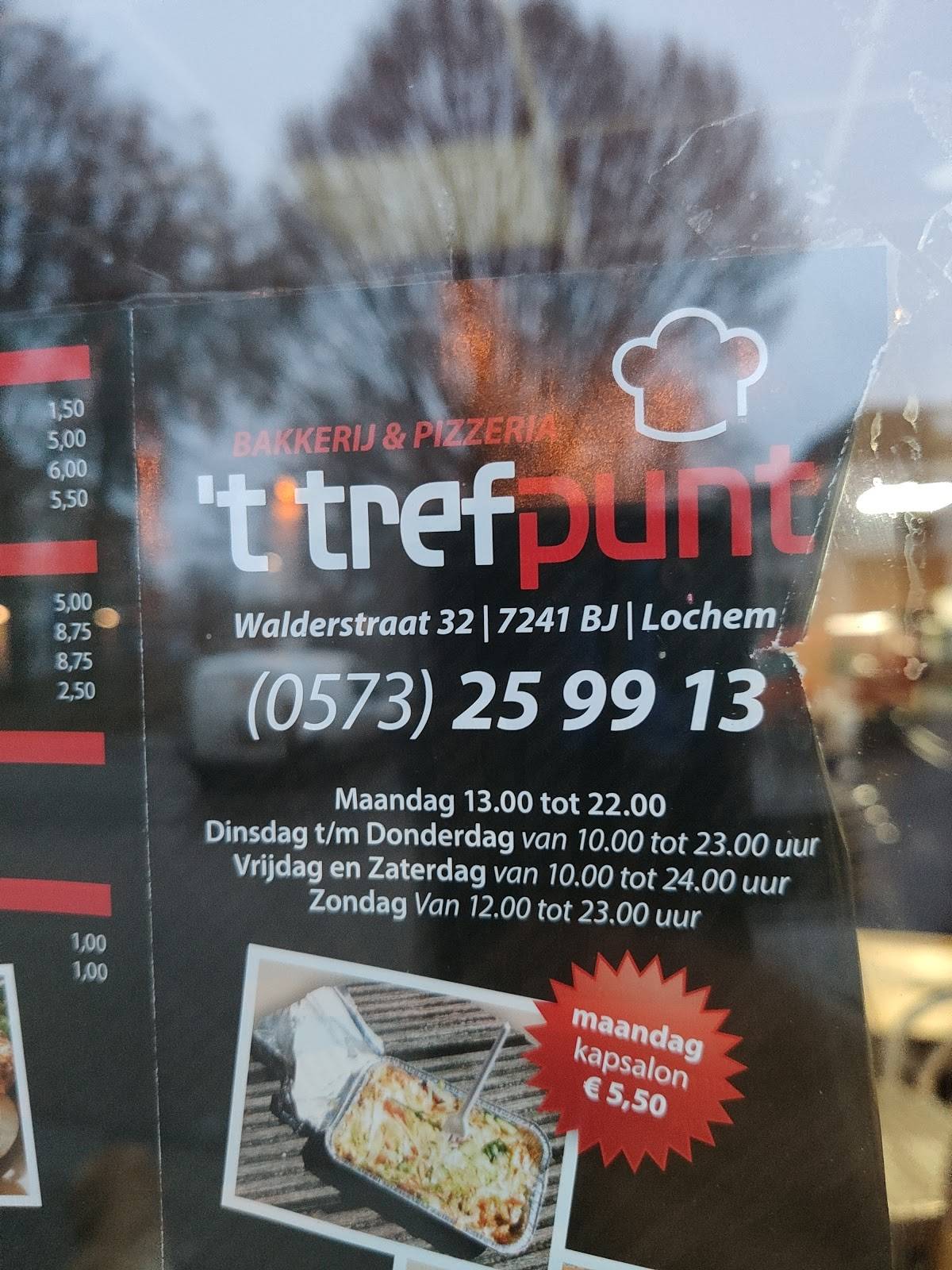 Pizzeria 't Trefpunt меню