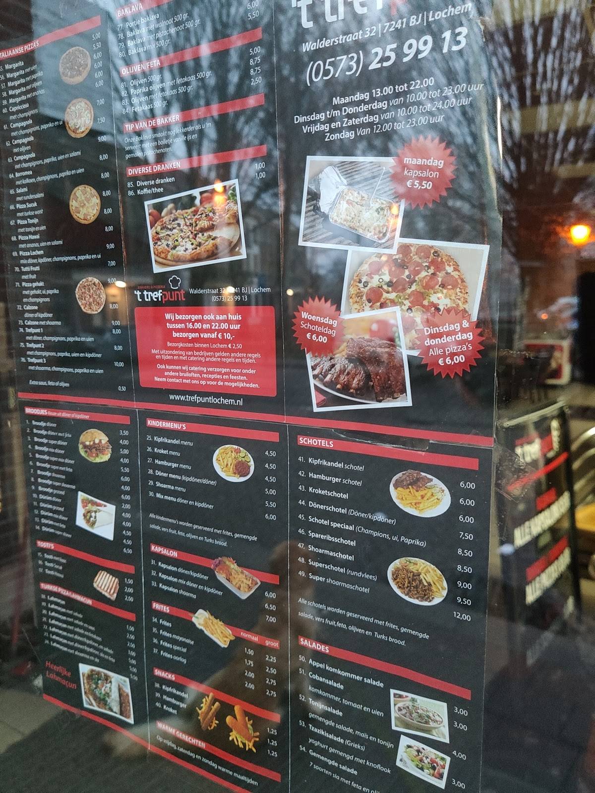 Pizzeria 't Trefpunt меню