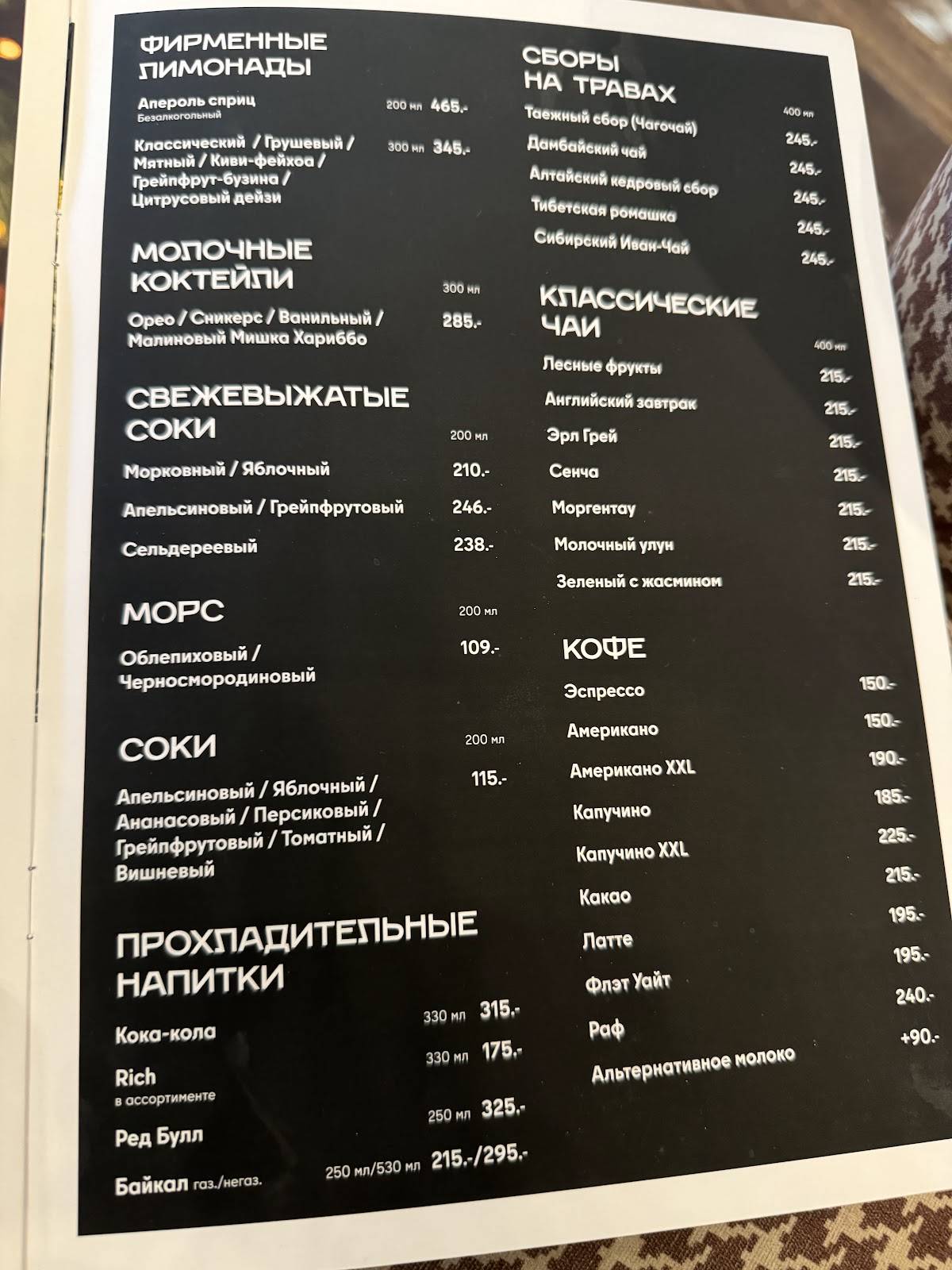 Про печь меню
