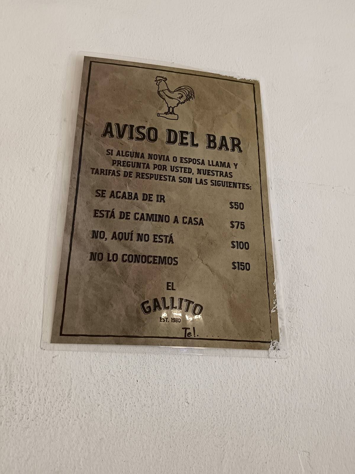 El Gallito Cantina меню