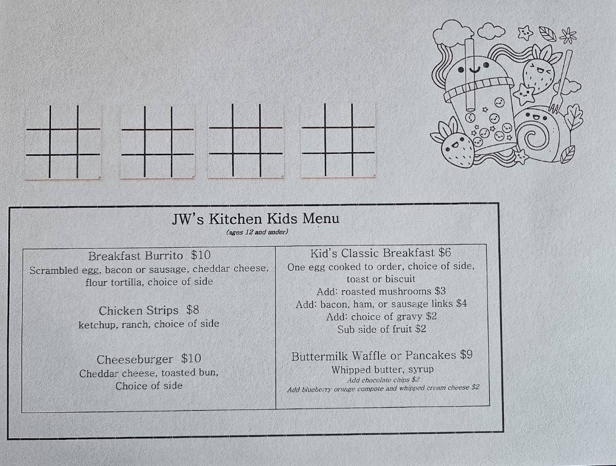 JW’s Kitchen меню