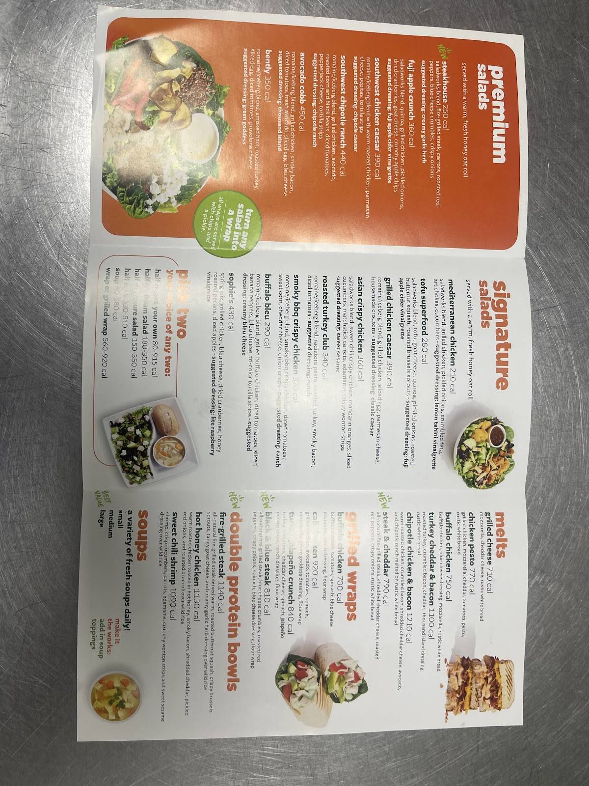 Saladworks меню