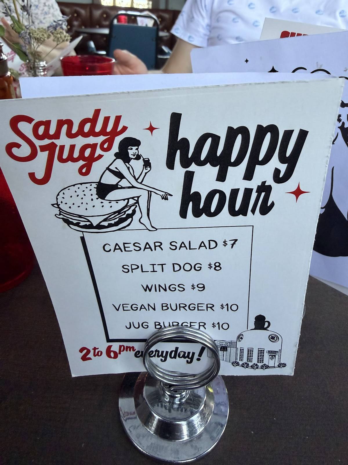 Sandy Jug меню