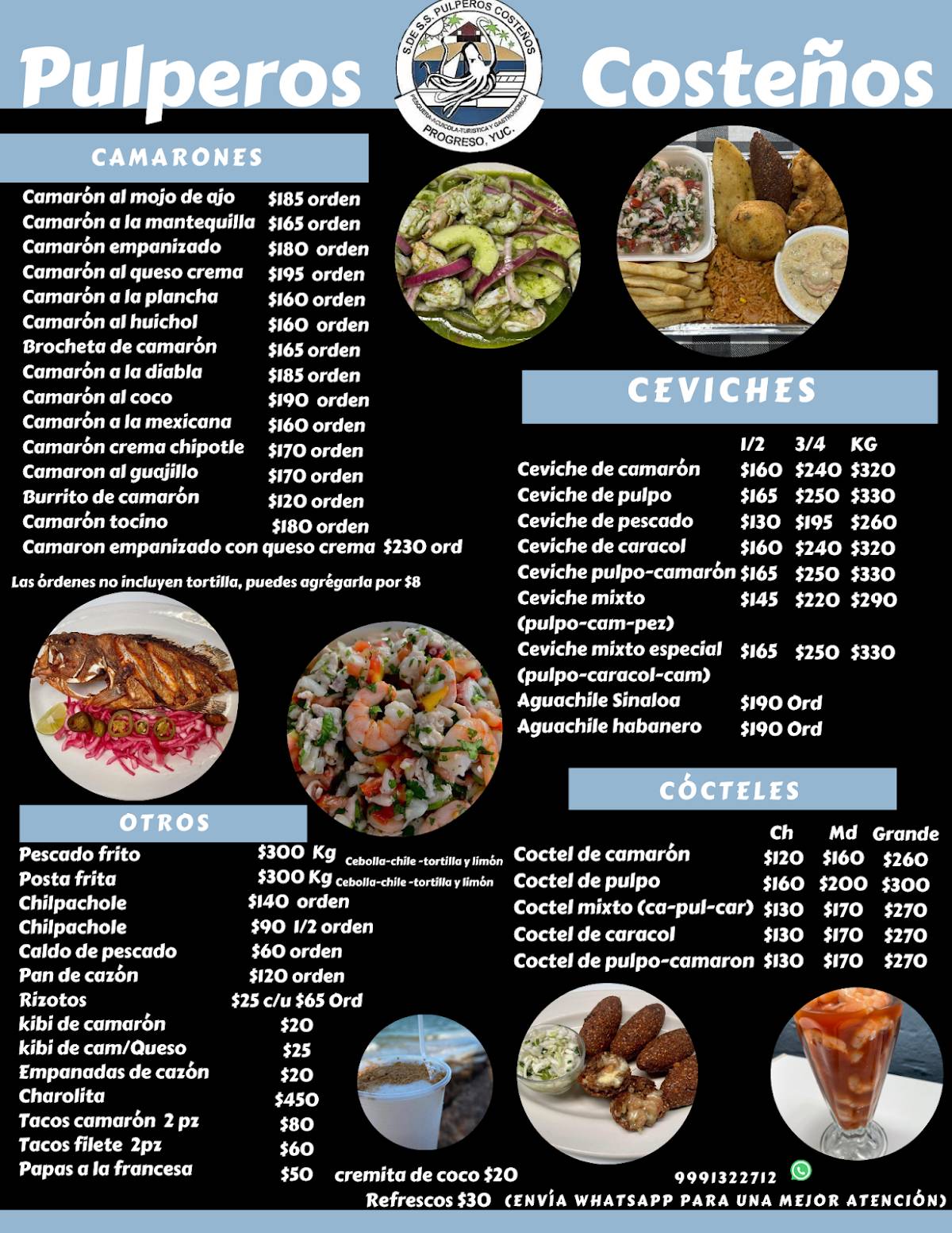 Pulperos Mérida меню