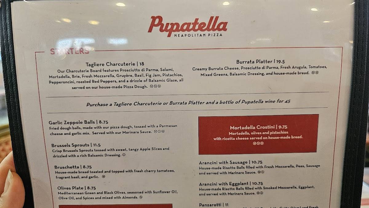 Pupatella меню