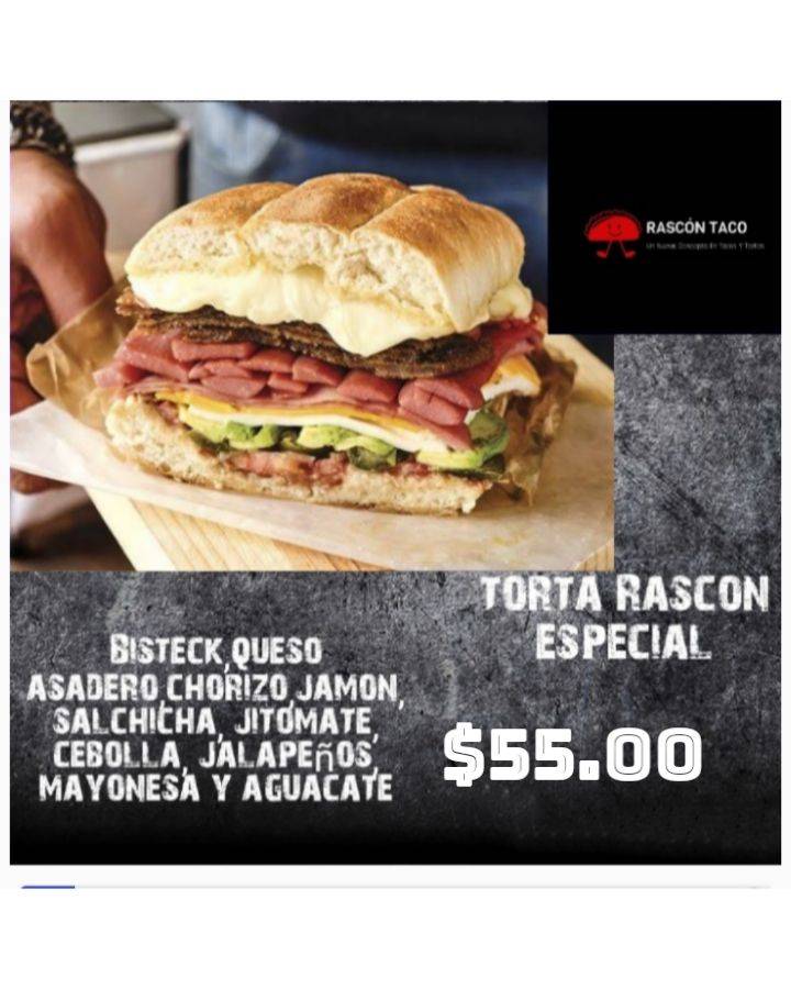 Rascón Taco меню