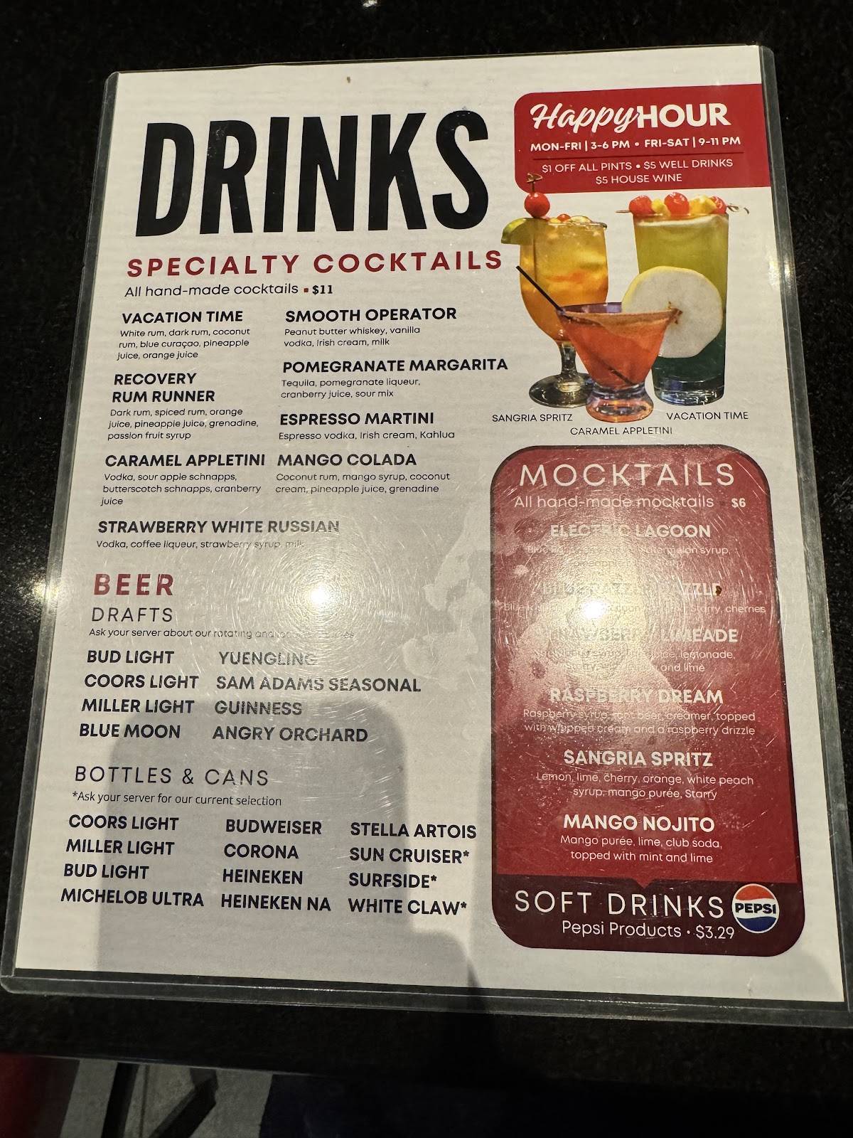 Recovery Sports Grill меню