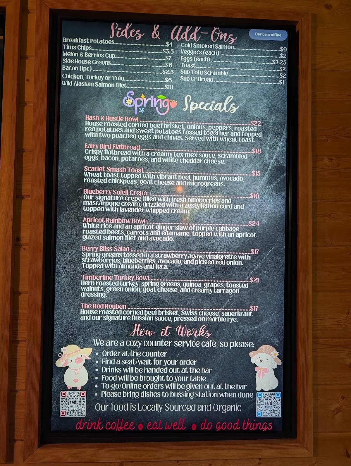 Red Twig Cafe and Bakery меню