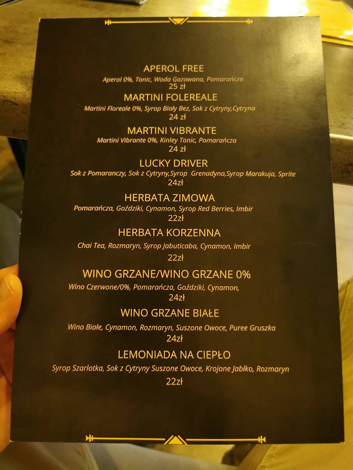 Restauracja Rozchodniaczek меню