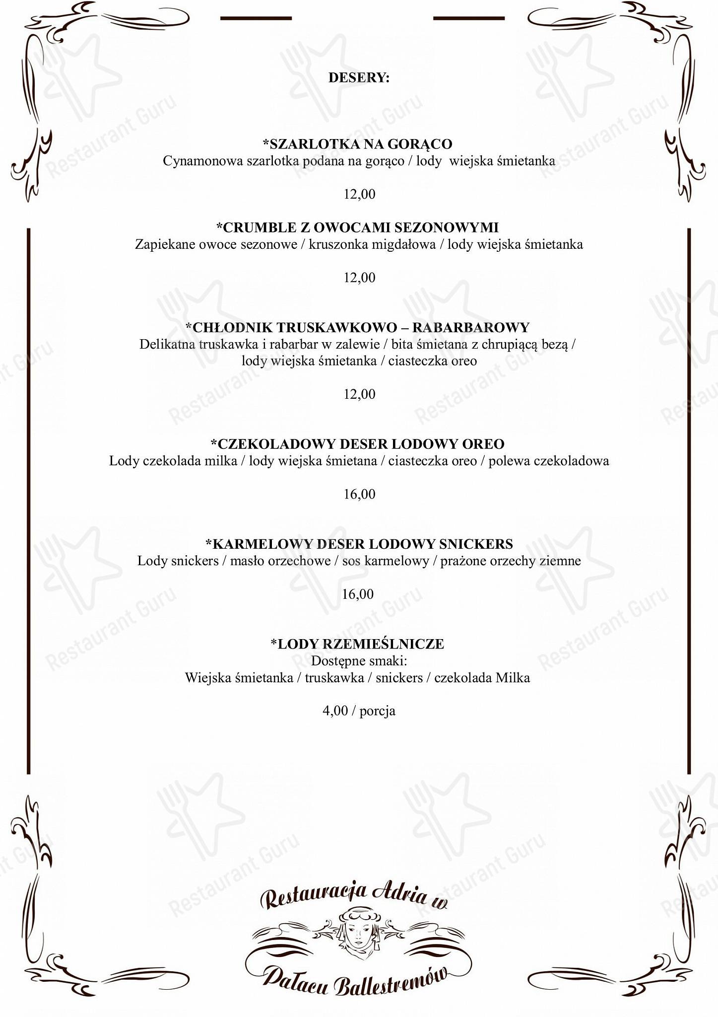 Hotel-Restauracja „Adria” в Руде-Сленске - Boronia Catering Menu Pack