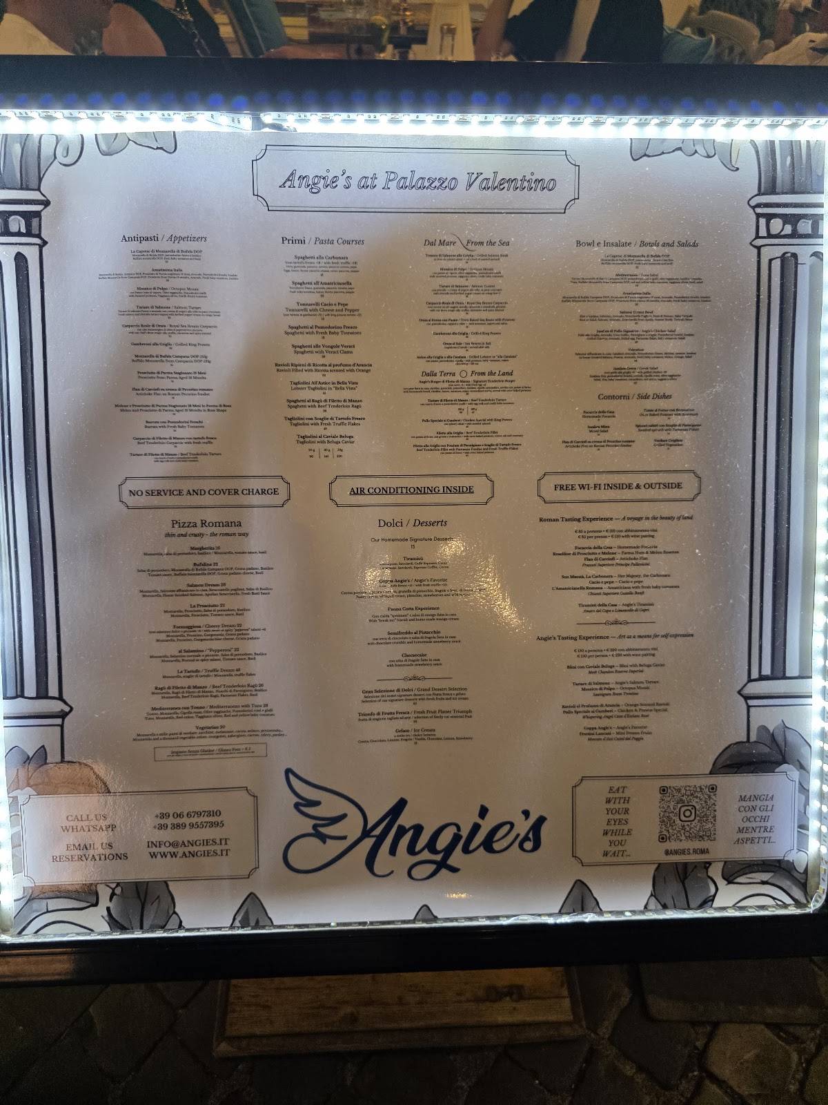 Angie’s Restaurant меню