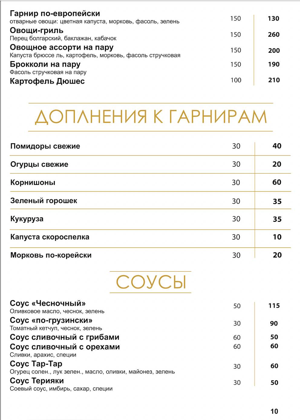 Апельсинка меню