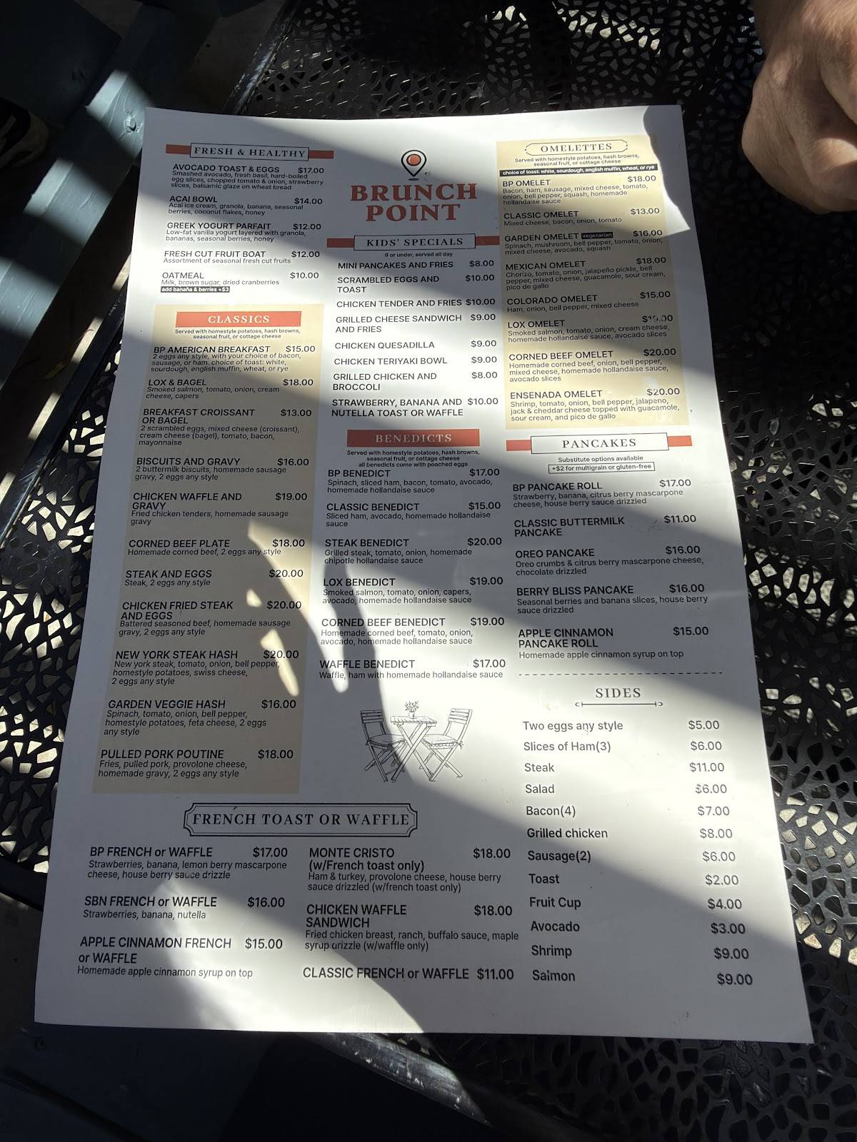 Brunch Point меню
