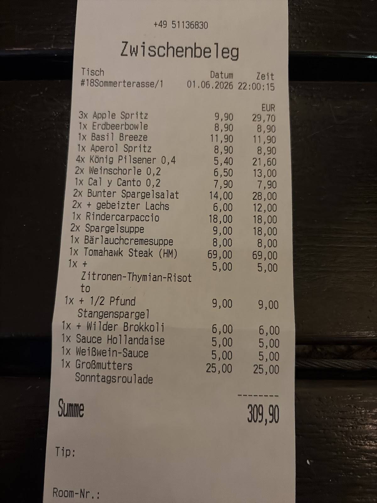Restaurant Brunnenhof меню