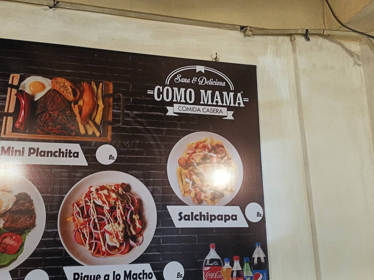 Restaurant "COMO MAMÁ" меню