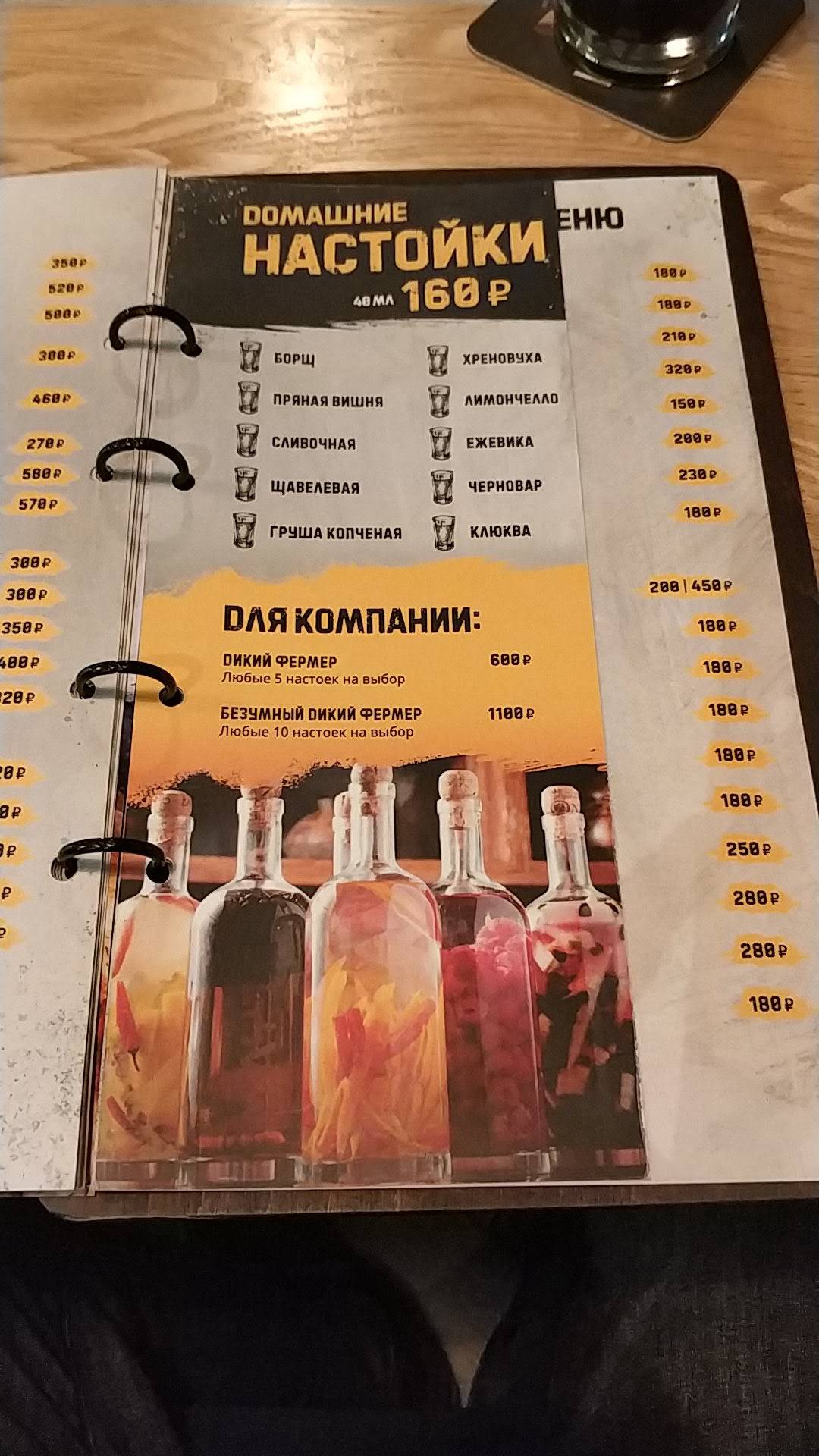 Cernovar Troparevo меню