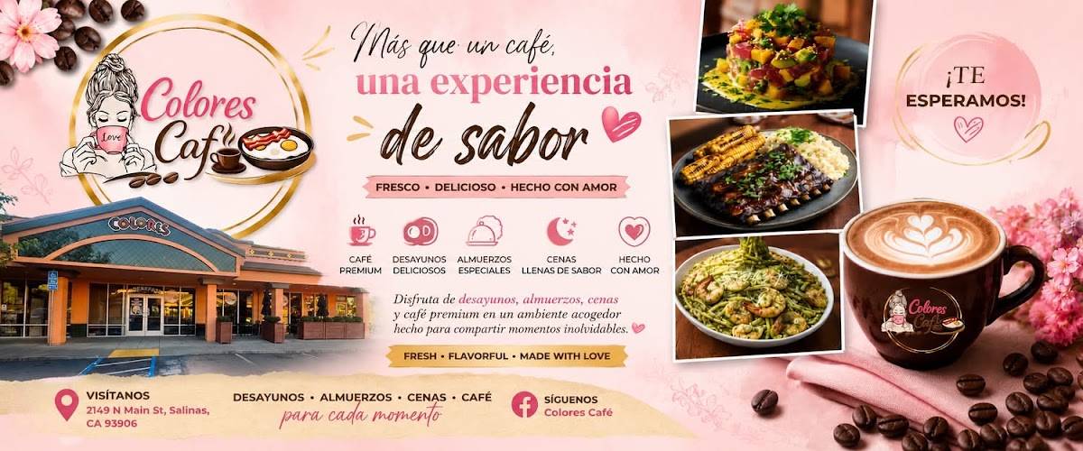 Colores Café меню