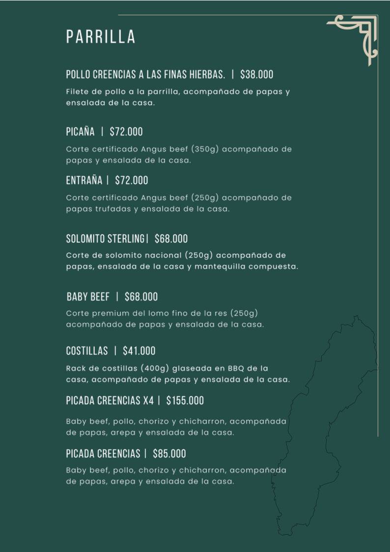 Creencias historias que nacen меню