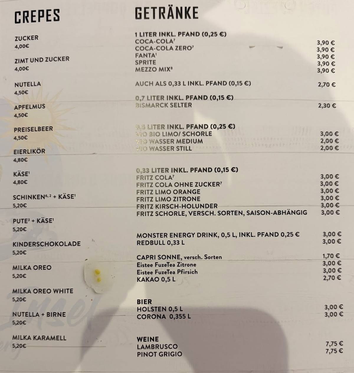 Croque Insel Pinneberg Lieferservice меню
