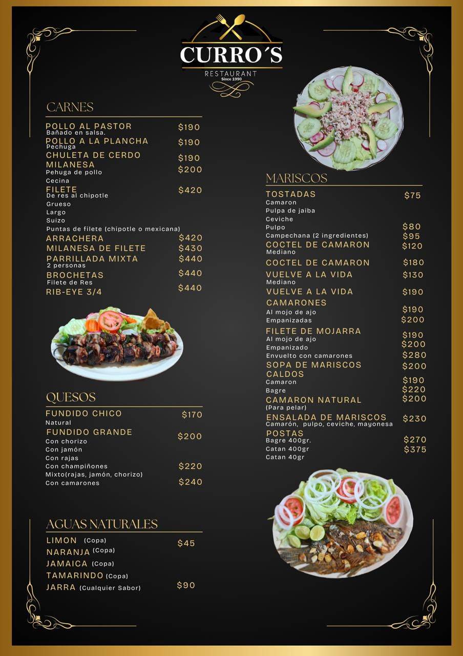 Restaurant Curros меню