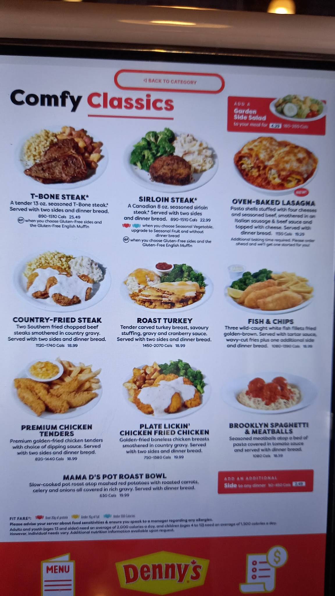 Denny's Restaurant McKnight меню