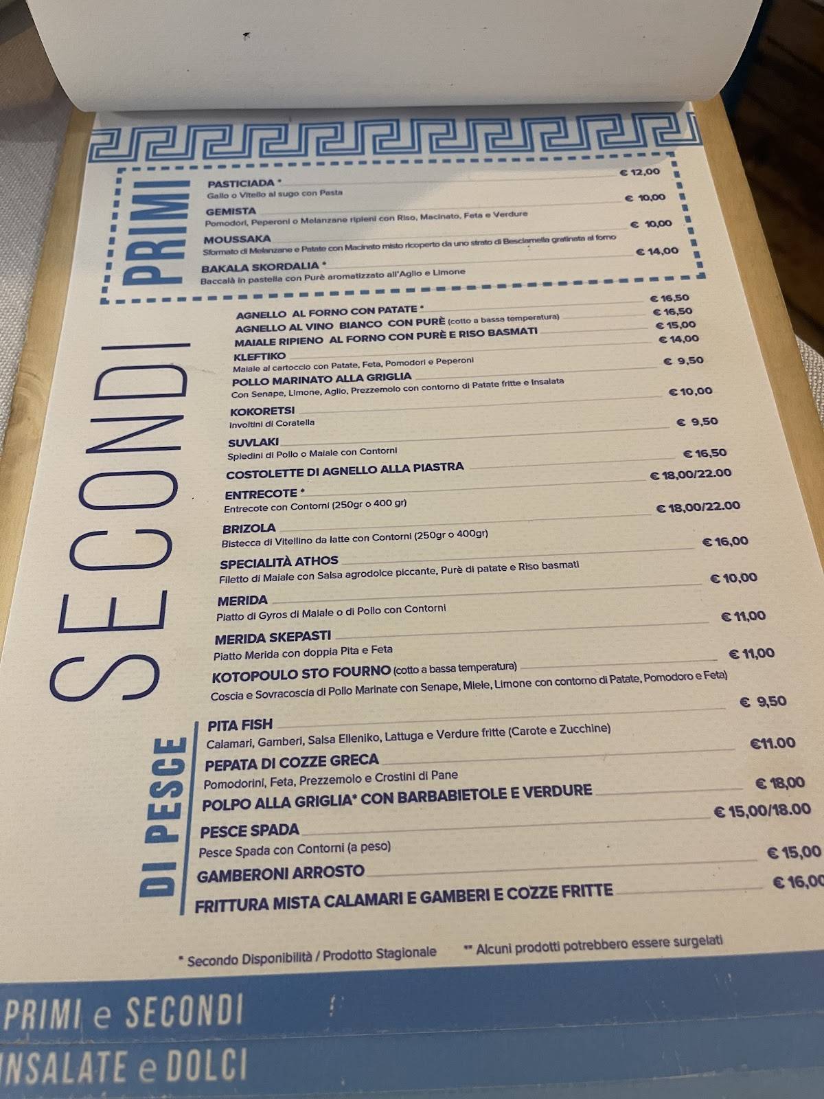 Elleniko Ristorante Greco меню