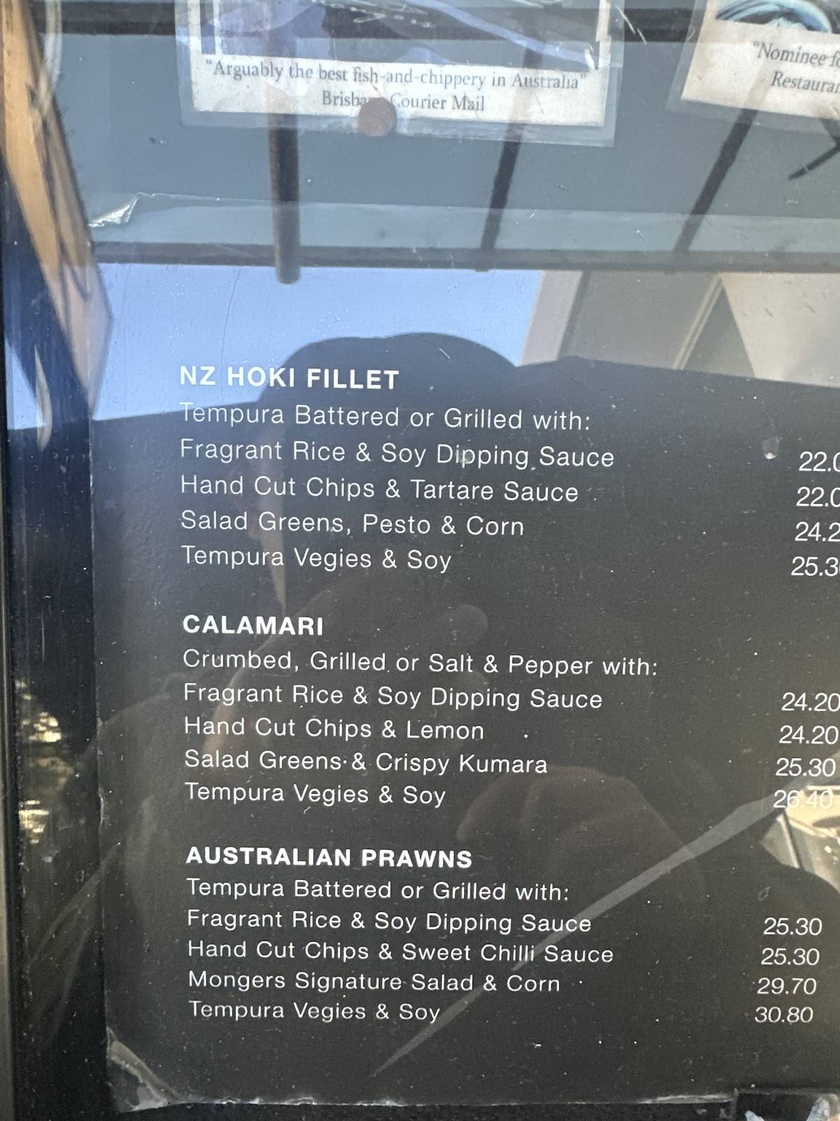 Fishmongers Manly меню