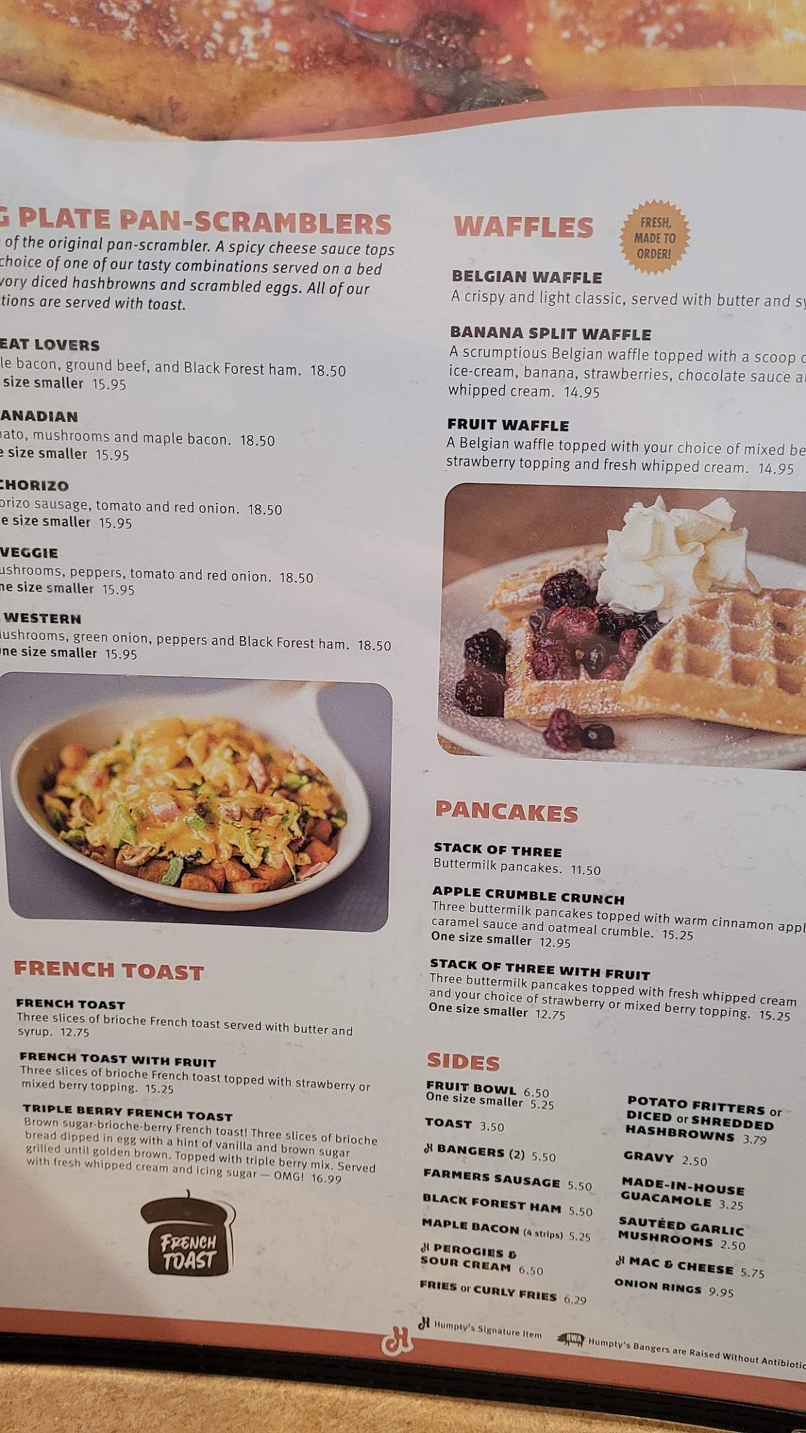 Humpty's Big Plate Diner - Grande Prairie меню