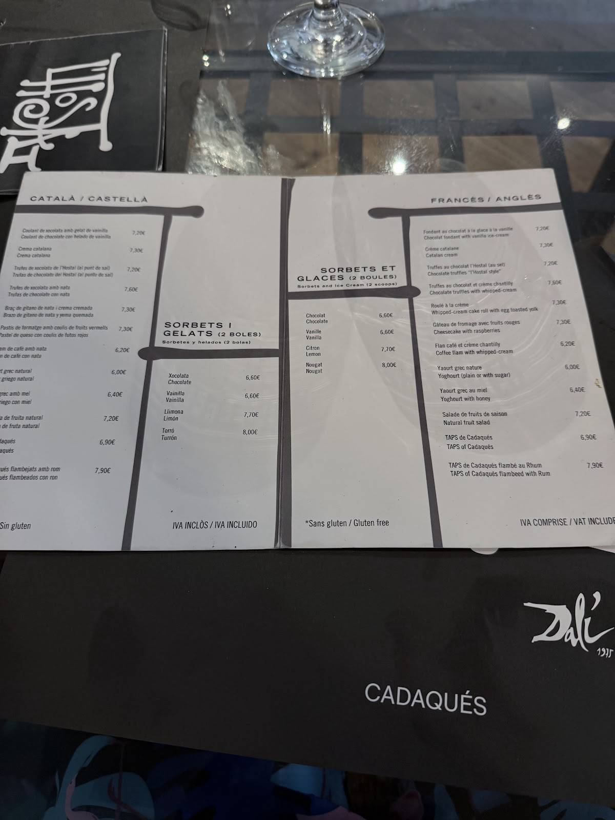 Restaurant L'Hostal меню