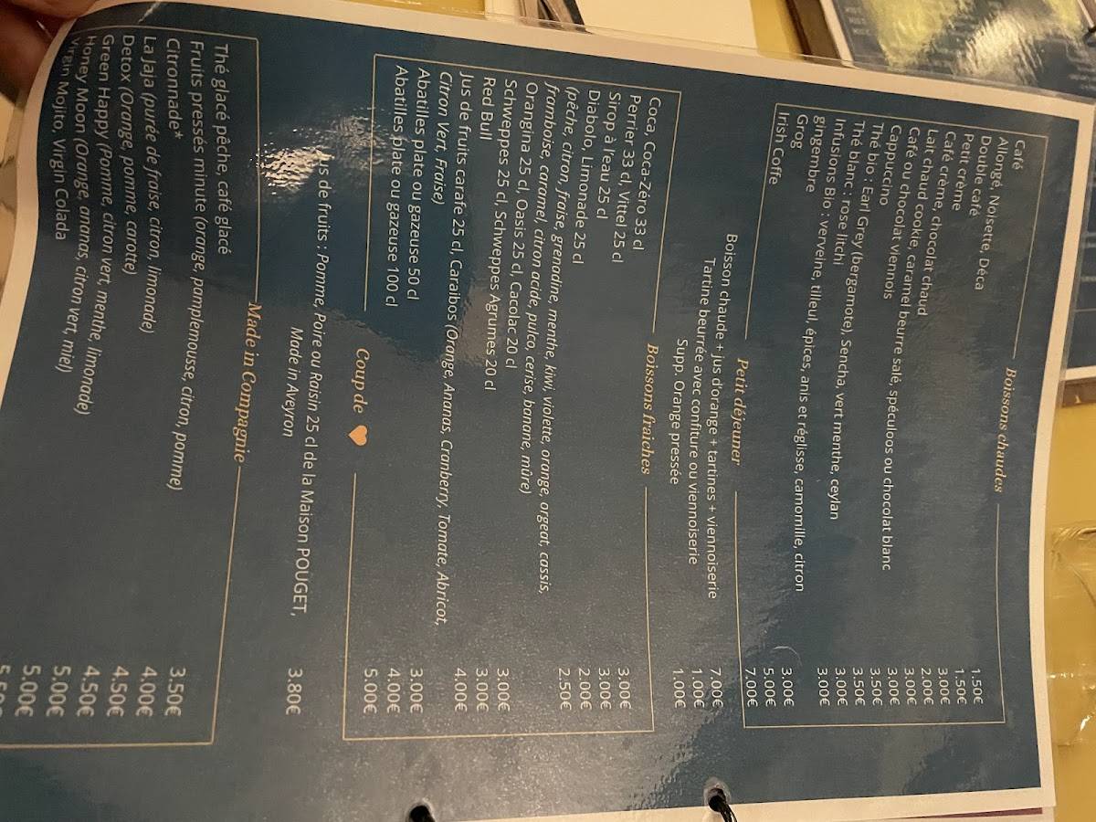 Restaurant La Compagnie Rodez меню