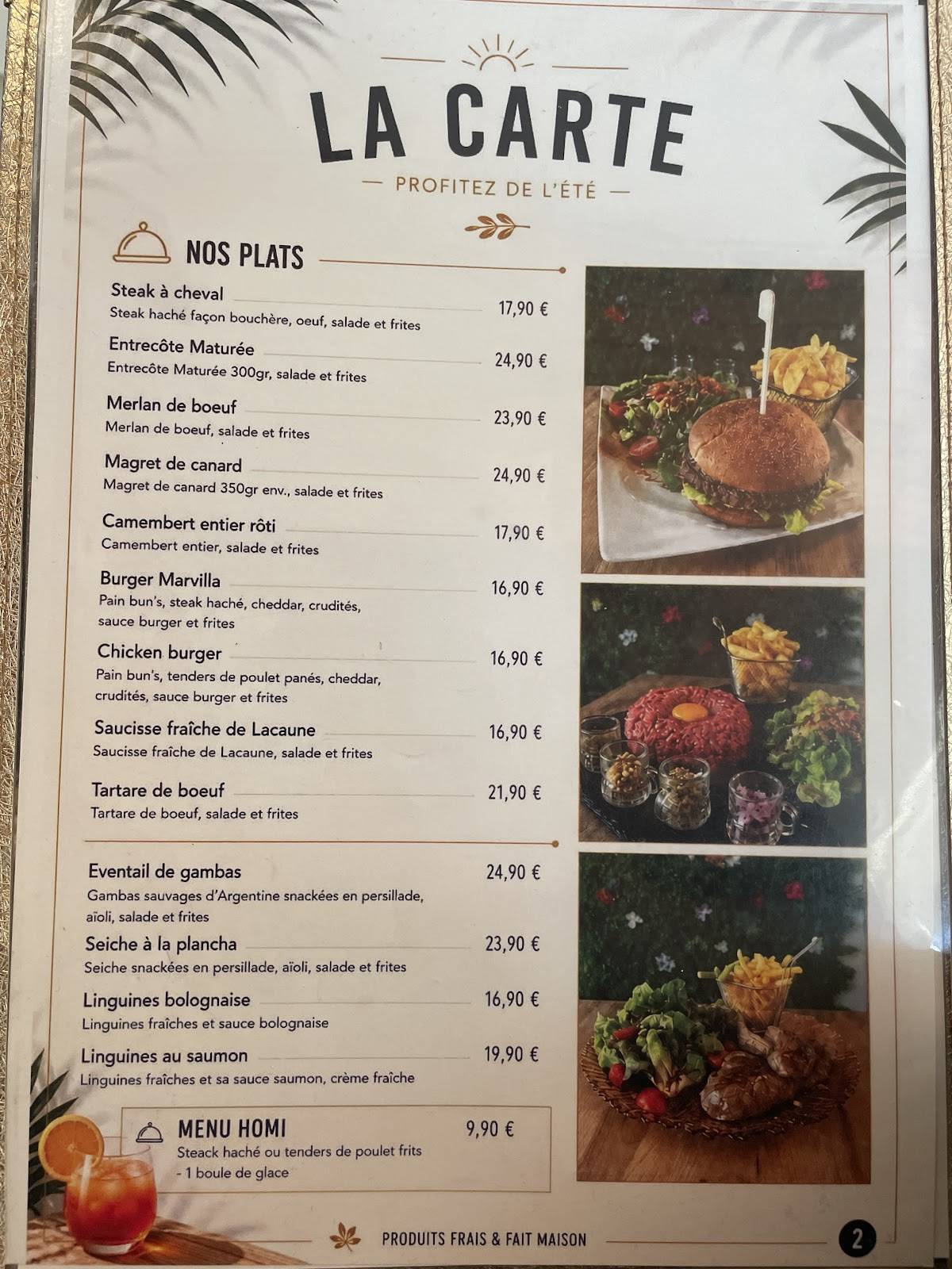 Restaurant Le Rieu меню