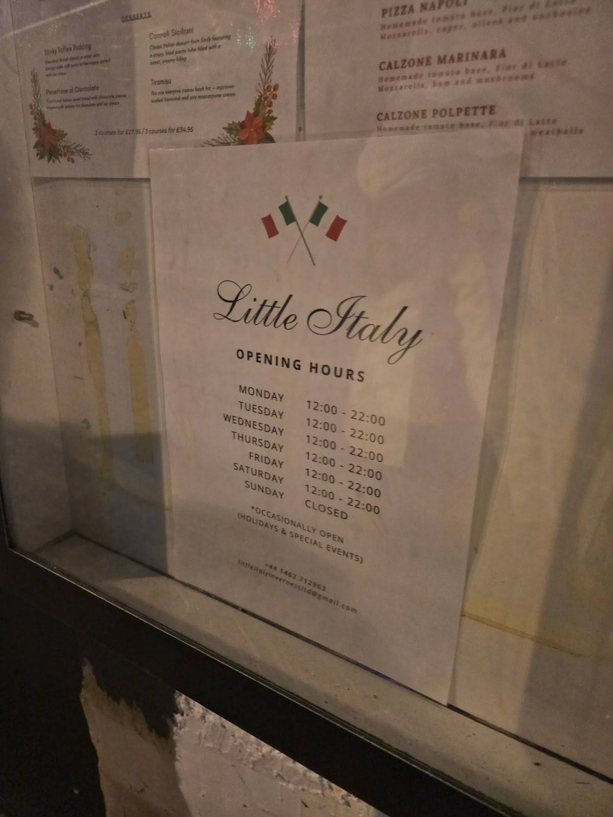 Little Italy меню