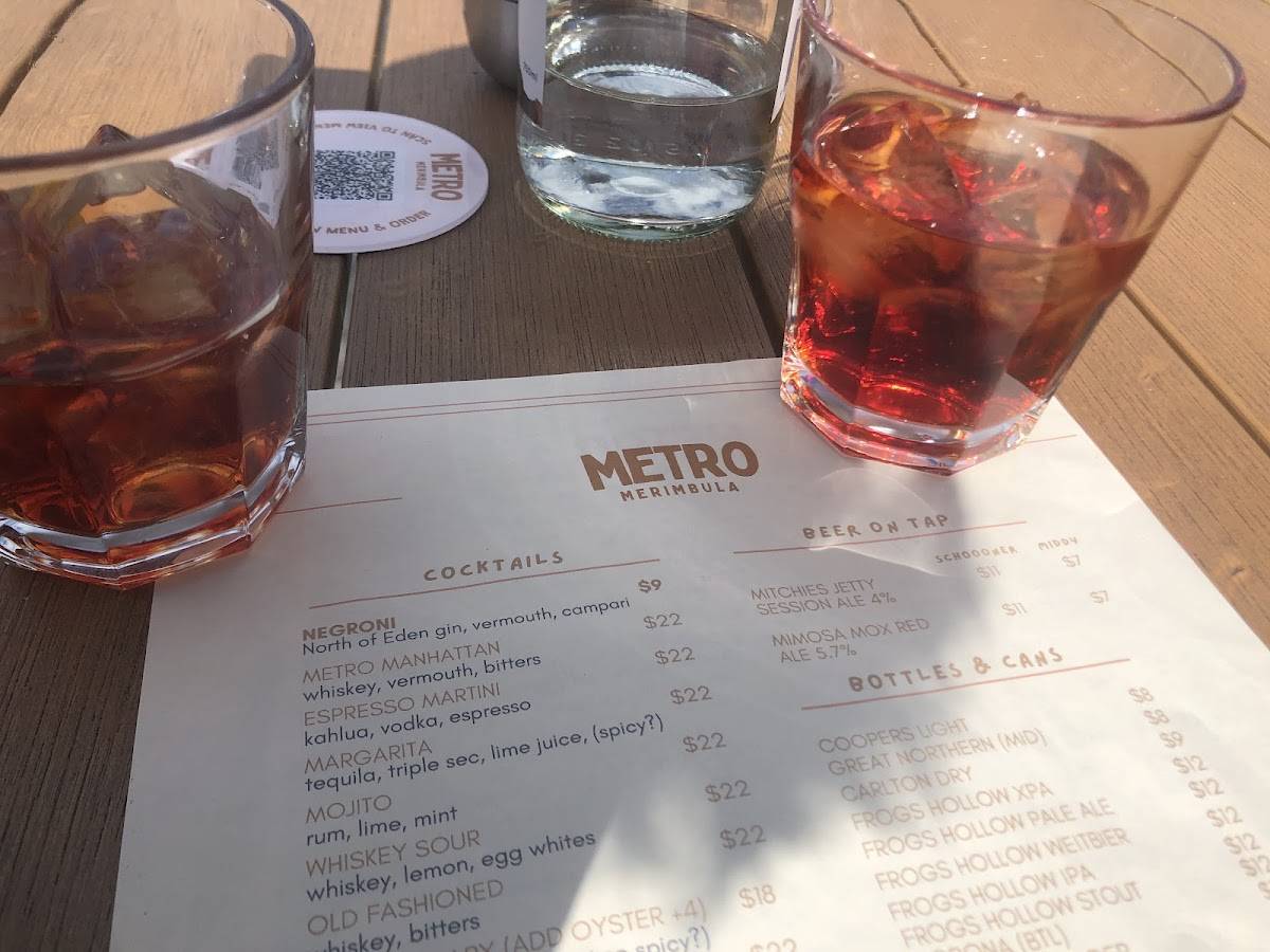 Metro Merimbula меню