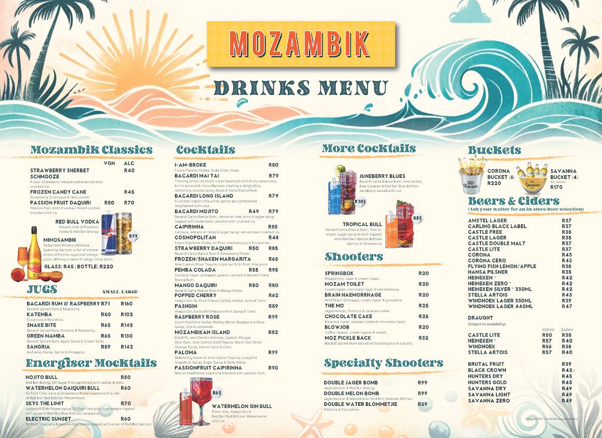 Mozambik Howick меню