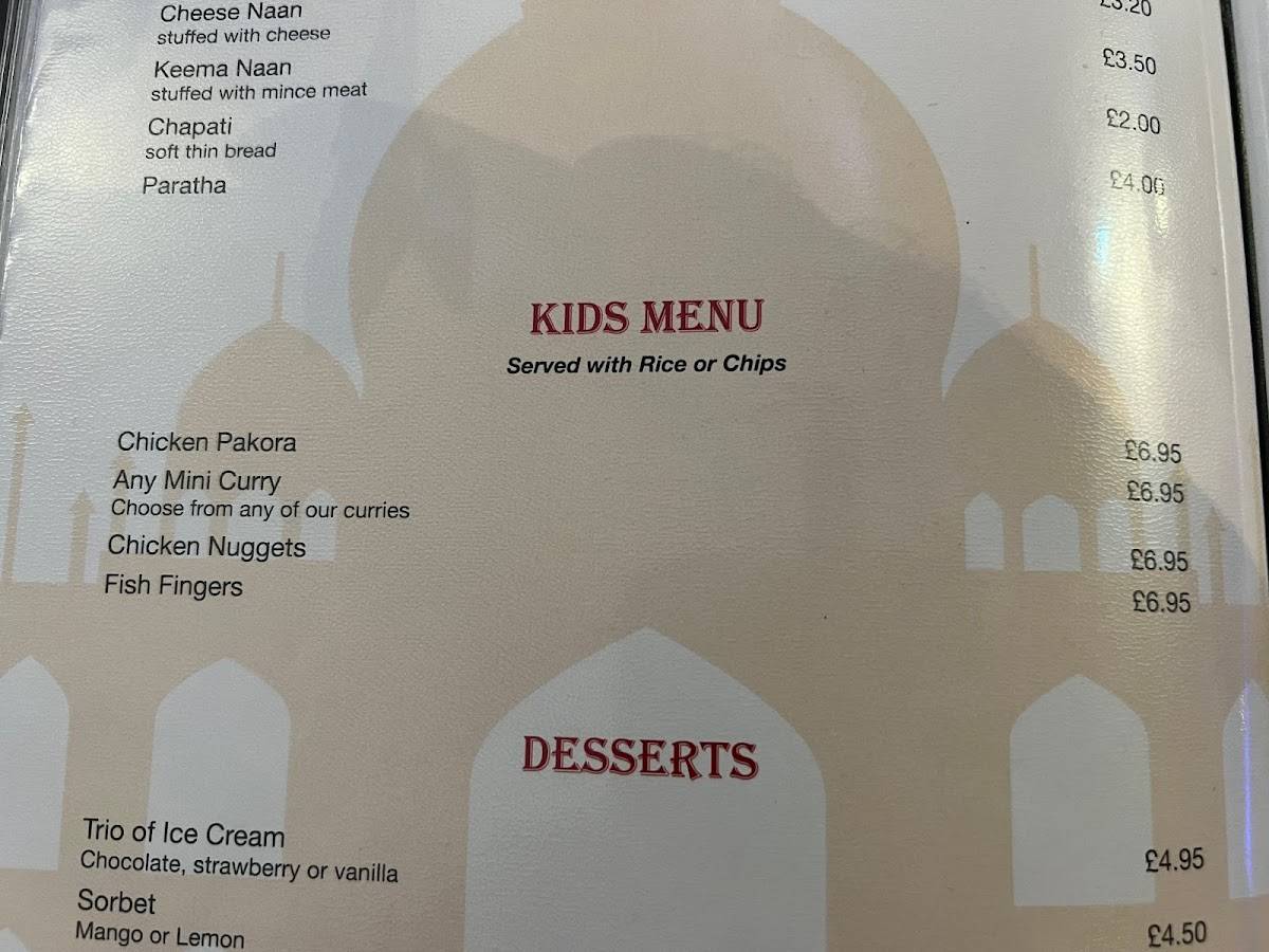 Ness Mahal меню