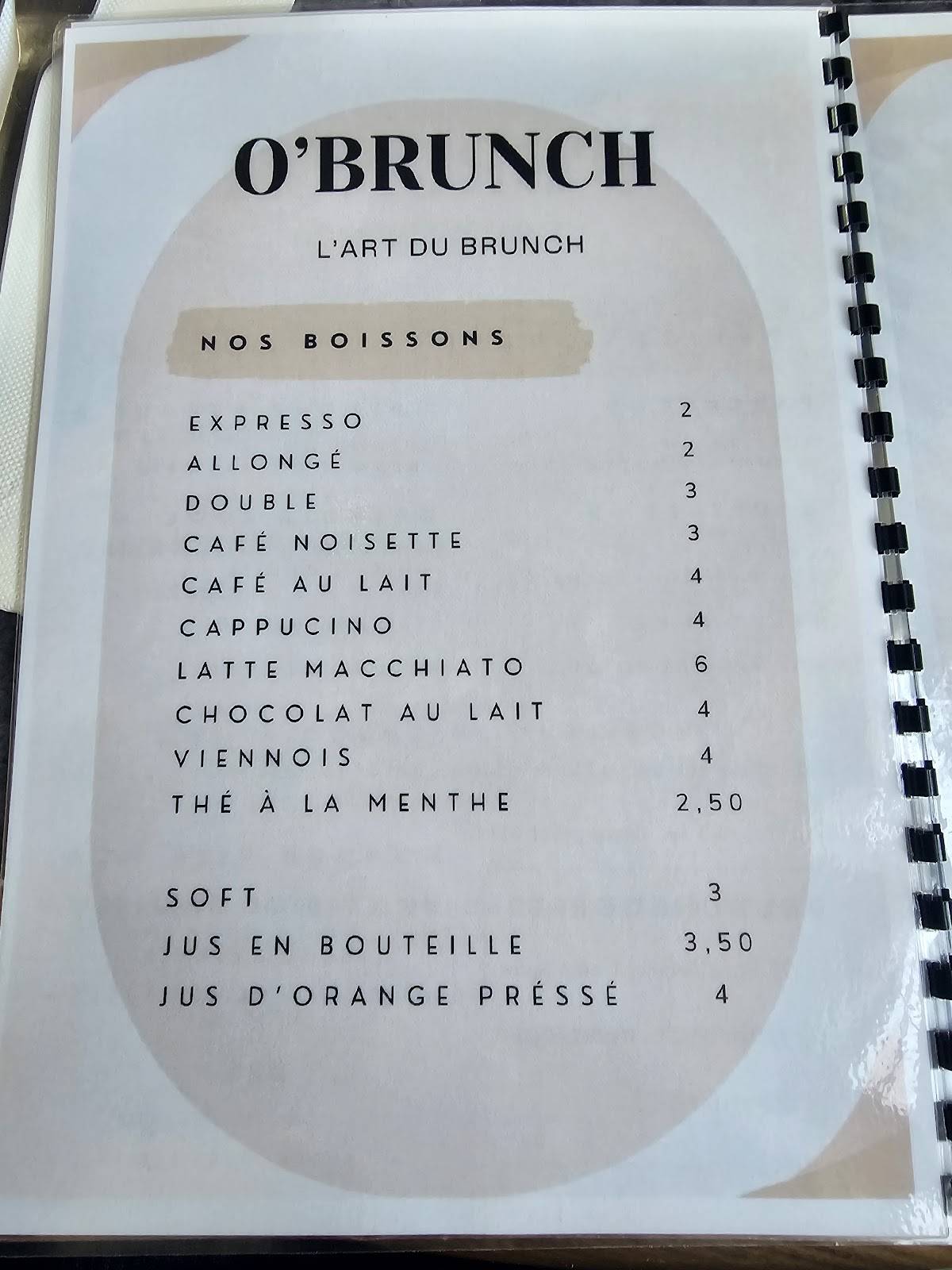 O'brunch Compiegne меню