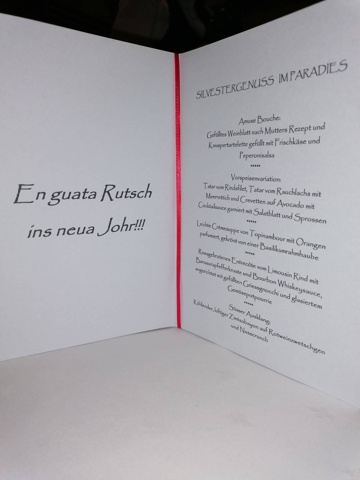 Restaurant Paradies меню