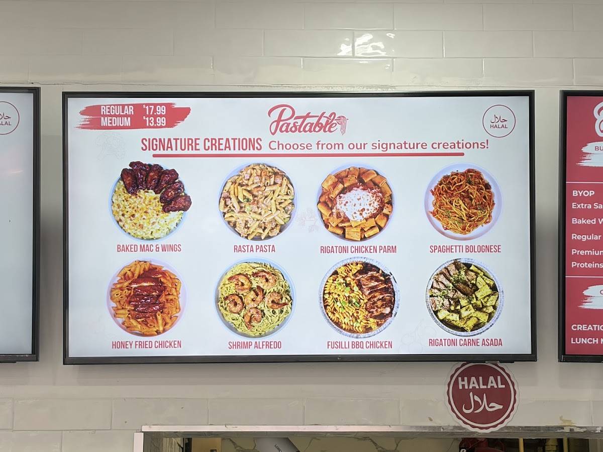 Pastable меню