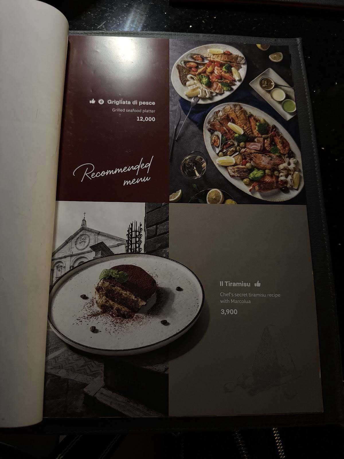 Prego Colombo меню