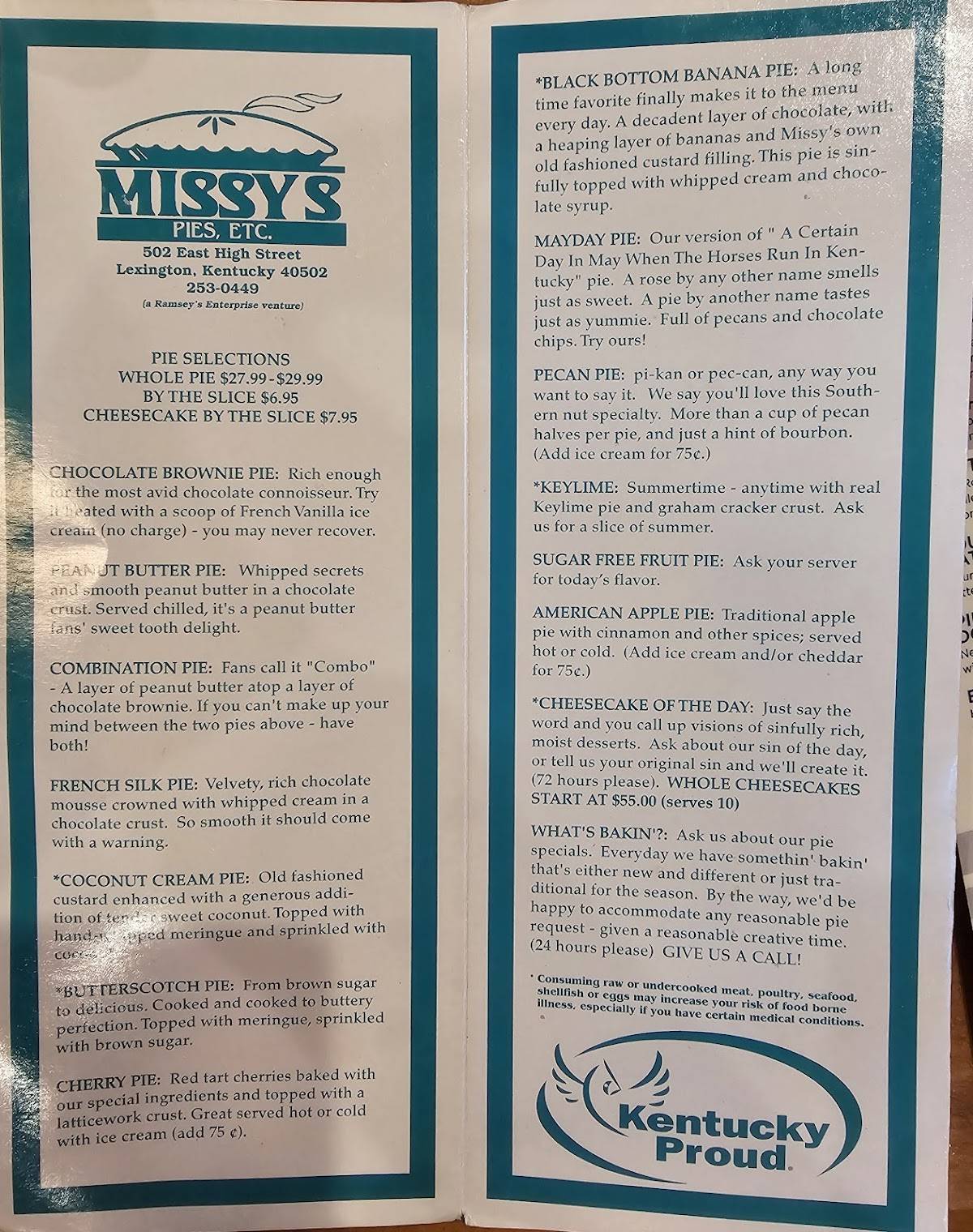 Ramsey’s Diner - Andover меню