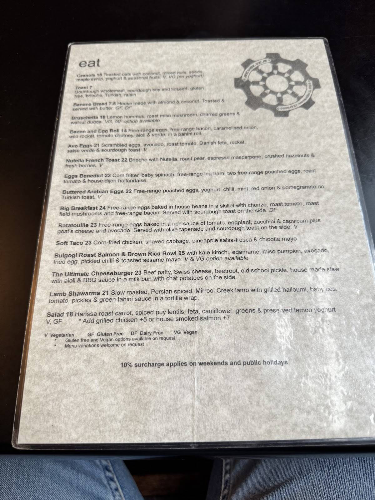 Revolver Cafe меню