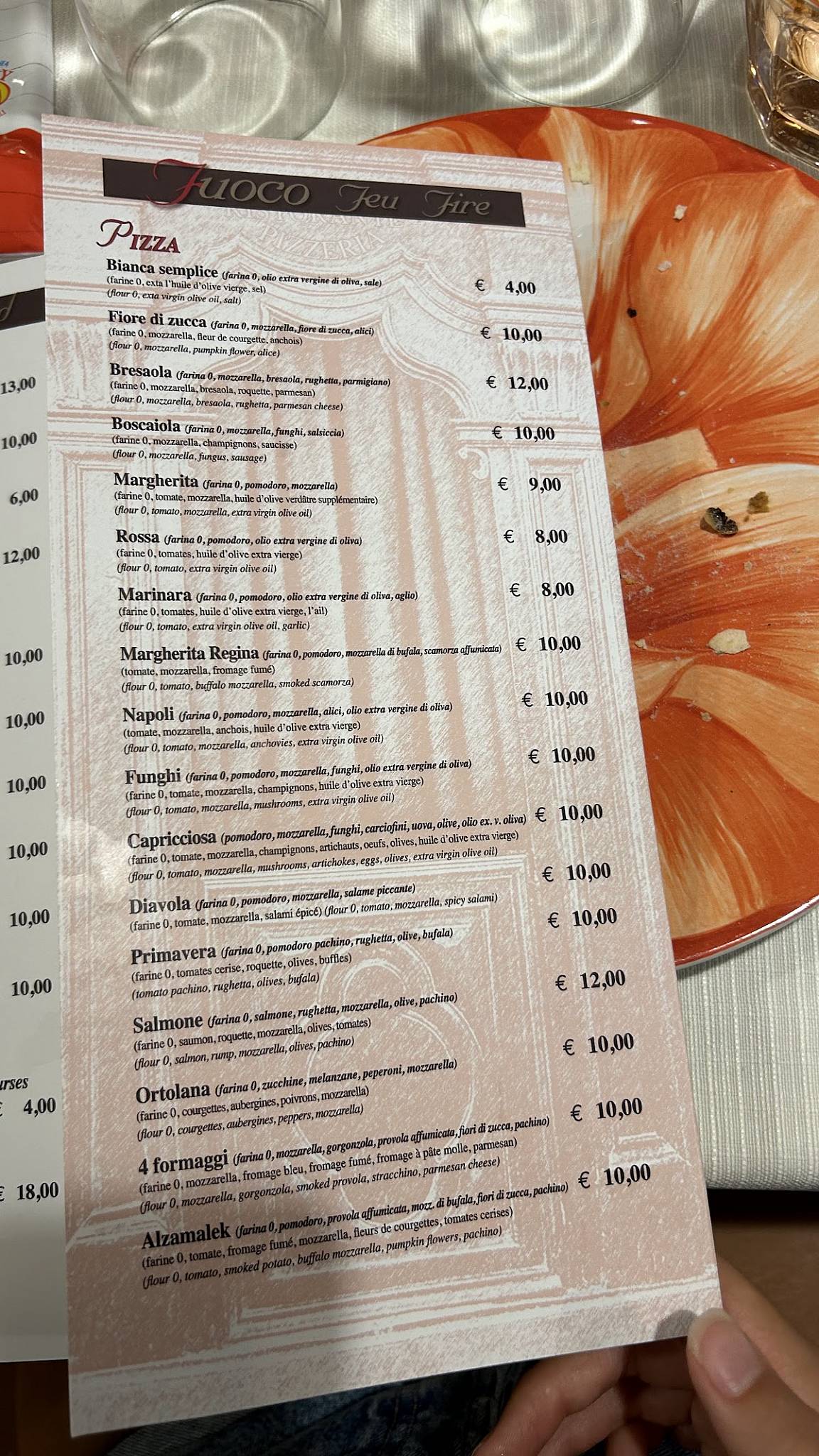 Ristorante Al Confessionale меню