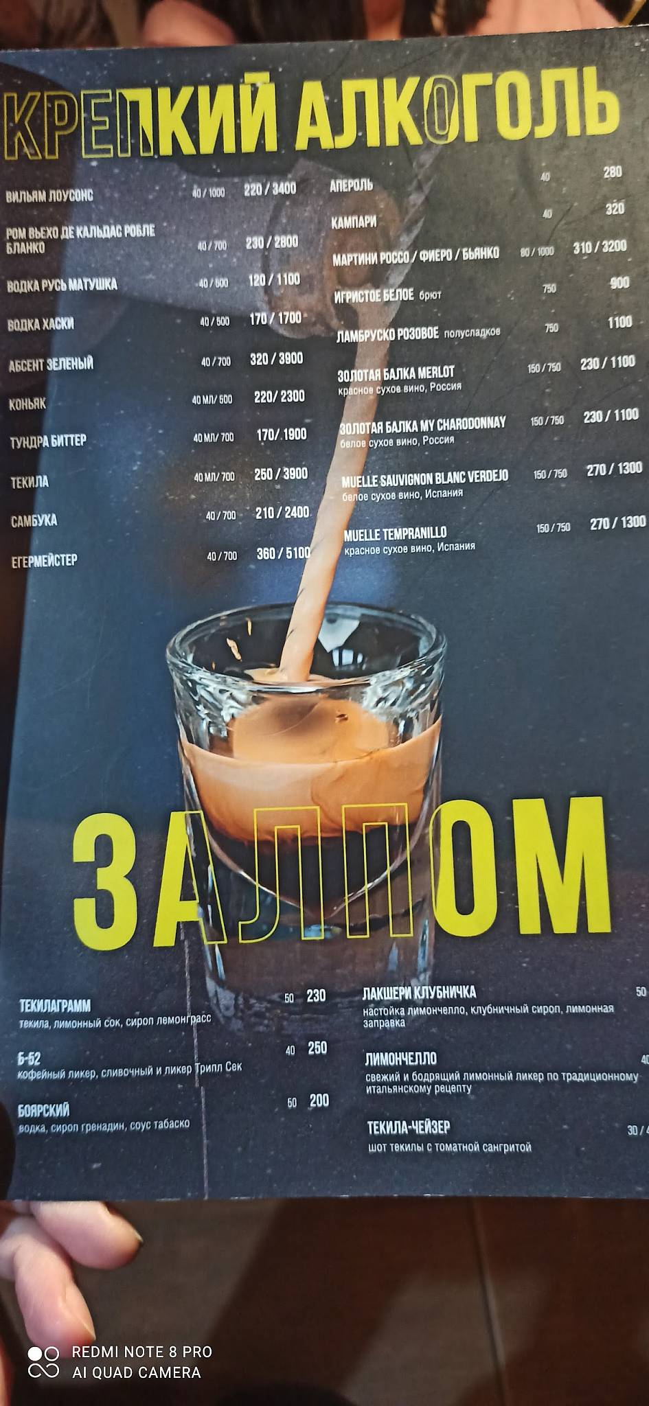 Ронни меню