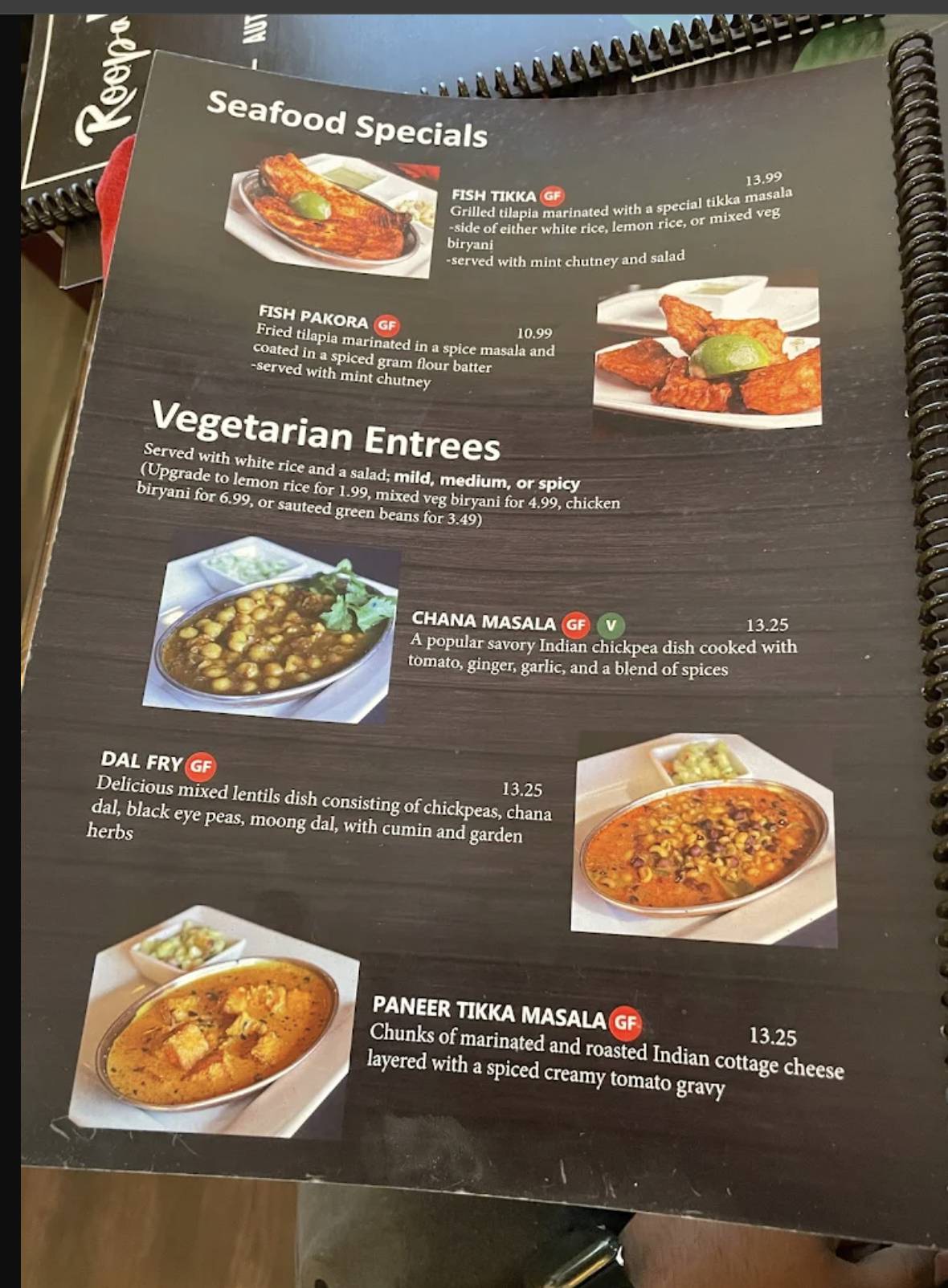Roopa's Kitchen- Authentic Indian Cuisine меню