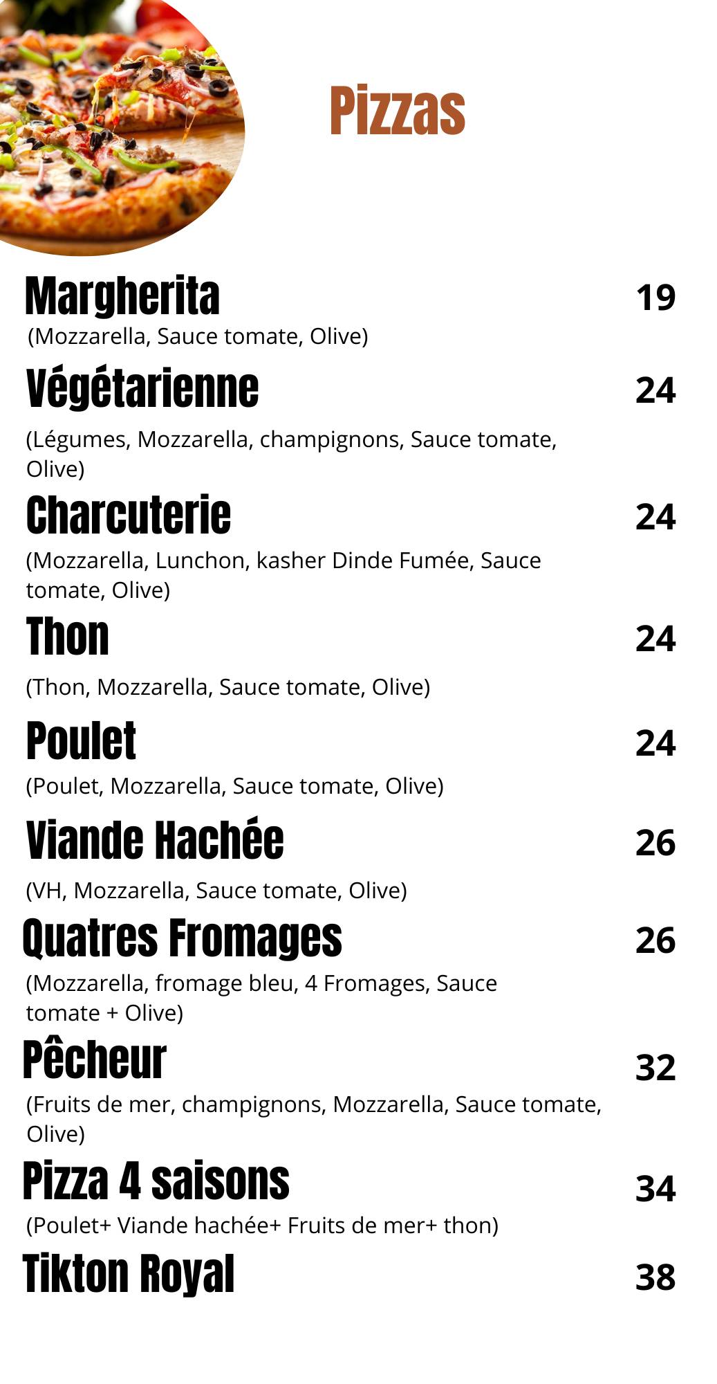 Tikton Fast Food меню
