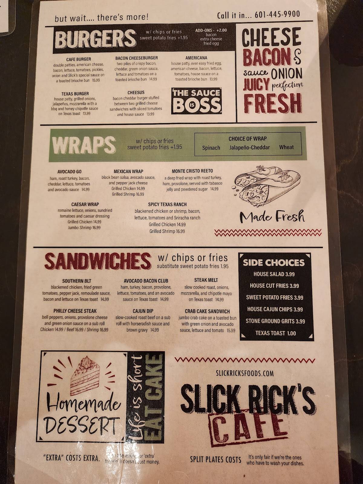 Slick Rick's Foods меню