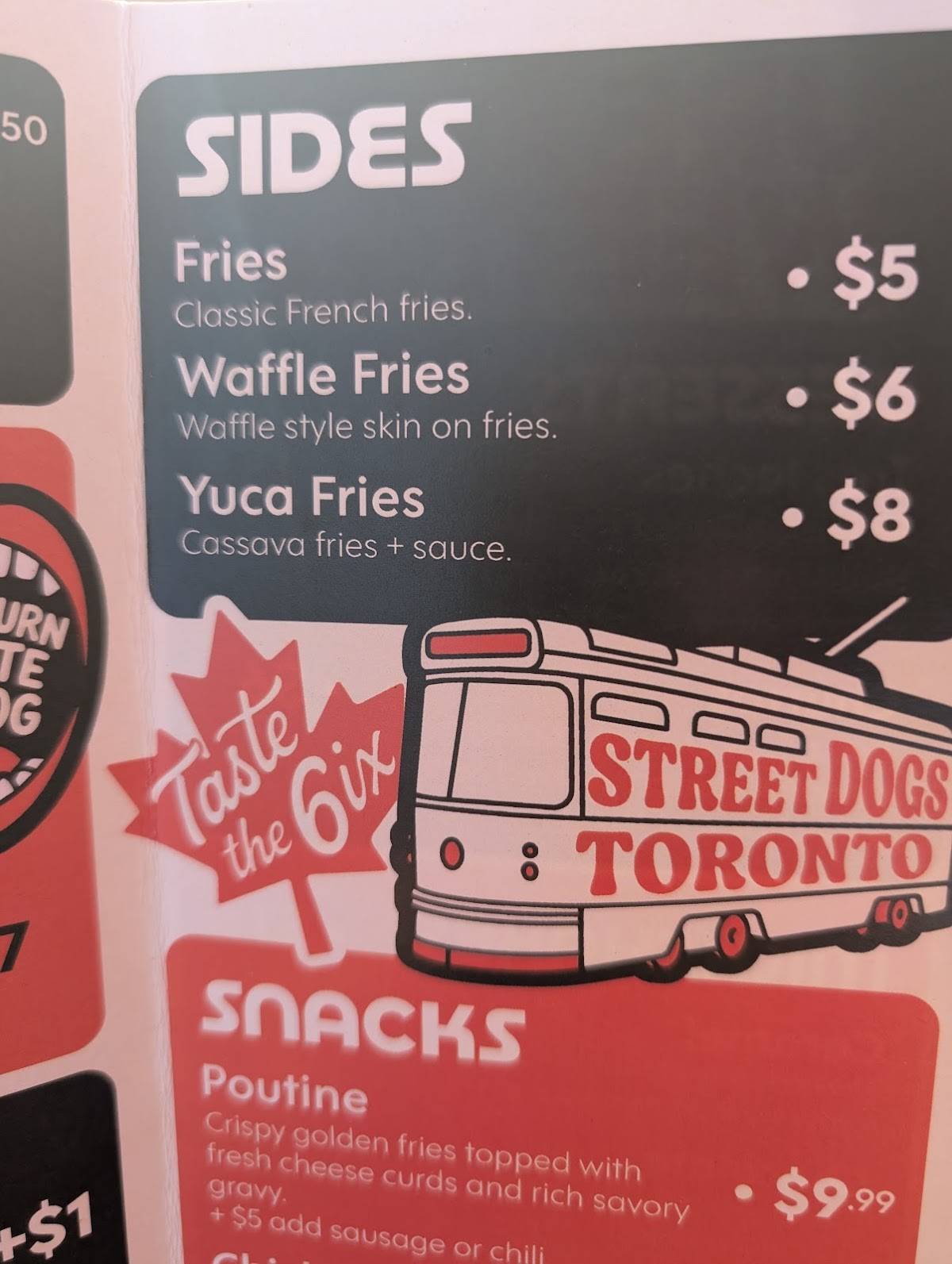 Tino's Hot Dogs Toronto меню