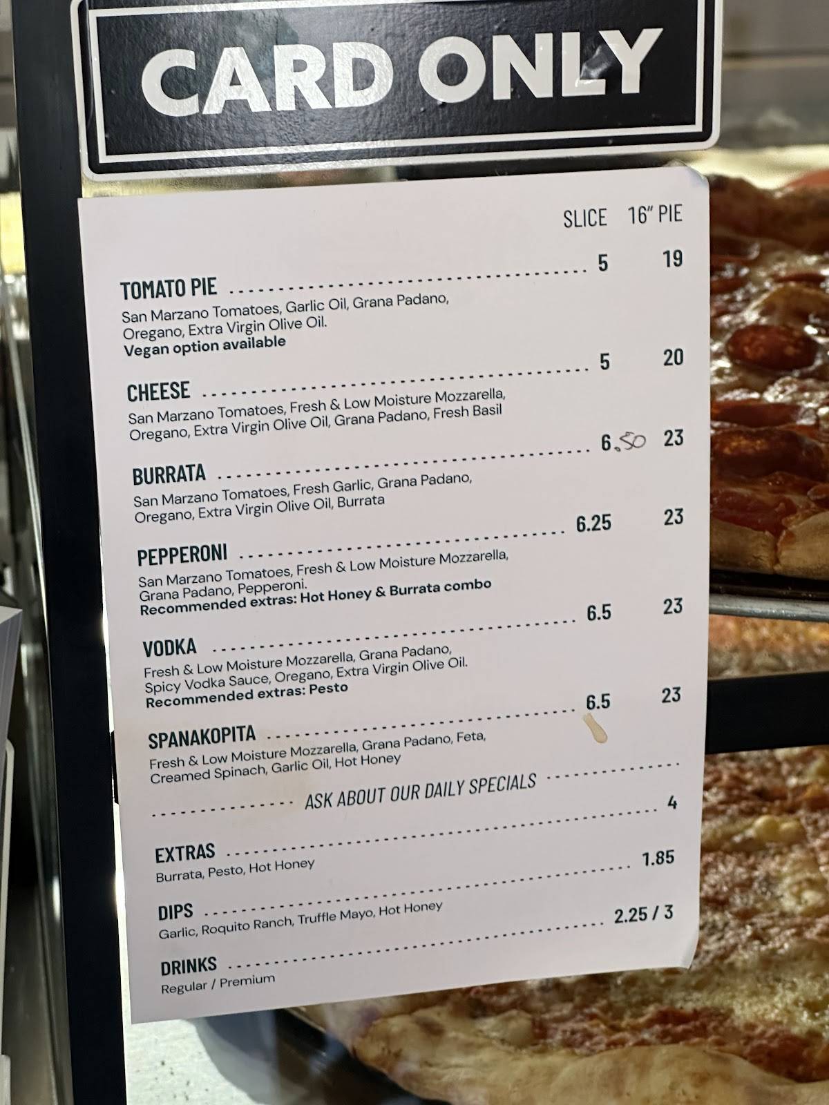 Vincenzo's Pizza меню