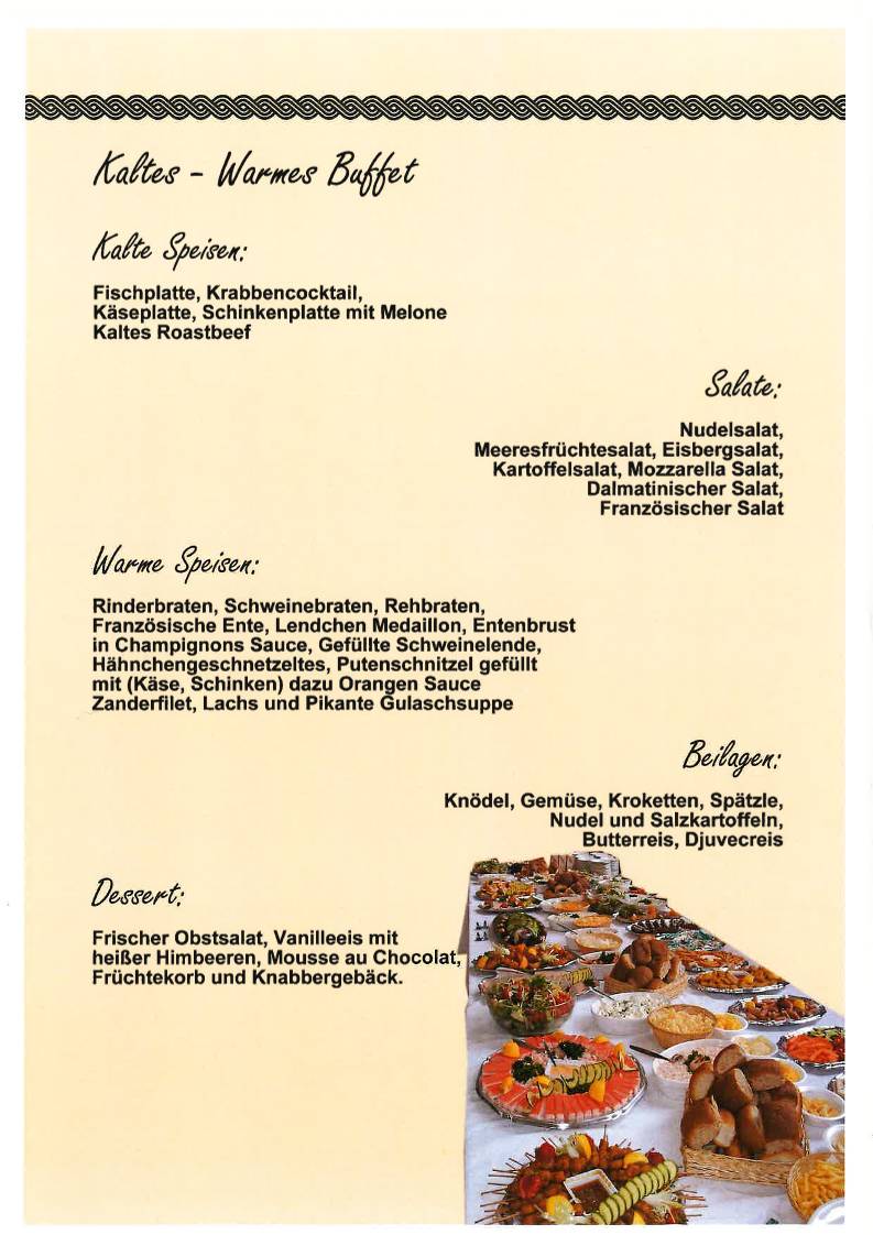Restaurant Zagreb меню