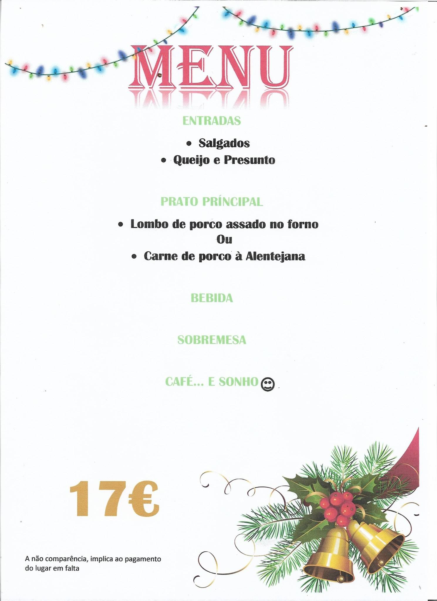 Restaurante Beira Rio меню